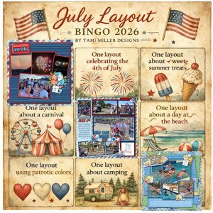 2026 July Layout Bingo Challenge-Bingo Card
