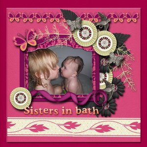 Sisters in bath