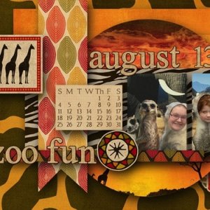 Desktop Challenge: July (for August '13) Zoo Fun