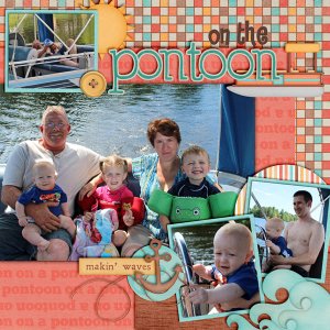 on the pontoon