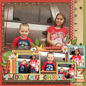 1st day of school for two of my grands