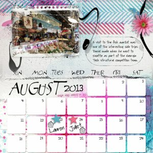 August 2013 Calendar