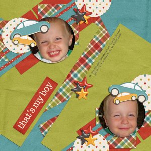 Luv Ewe Designs + Blue Heart Scraps - This little Boy - M+M Designs