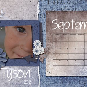 Sept Desktop Calendar, TY