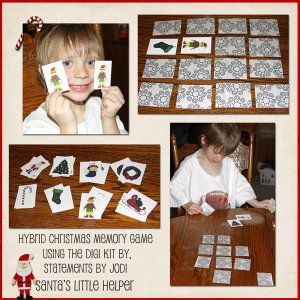 Christmas memory game