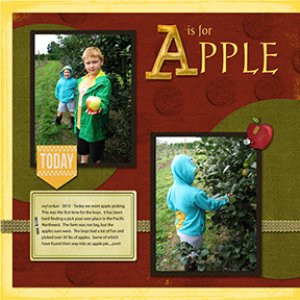Slow Scrap 9/21 - A is for Apple