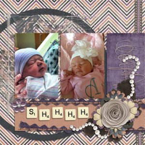 Baby Aubrey using Peace + Quiet by Created by Jill Scraps