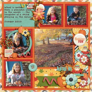 Playing in the leaves