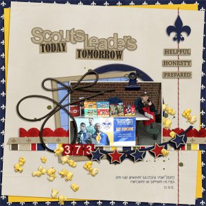 Ben_Scouts selling popcorn
