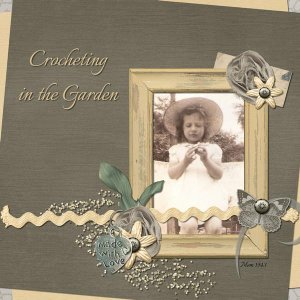 Crocheting in the Garden