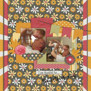 Blue Heart Scraps - Blessed / Happy Day