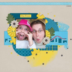 Luv Ewe Designs + Blue Heart Scraps - It's your move / Happy Day