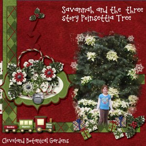 Savannah and The Three Story Poinsettia Tree