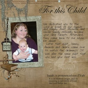 For this child...