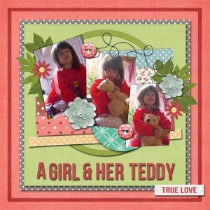 A girl and her teddy