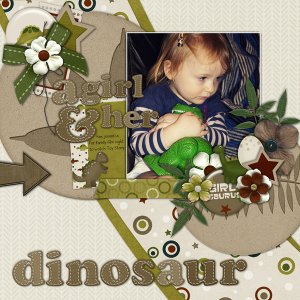 a girl and her dinosaur