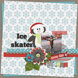 Blue Heart Scraps - Snow fun / Little Rad Trio - One Two Buckle my Shoe TP1