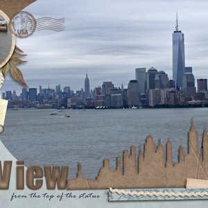 The view of NYC from the Statue of Liberty