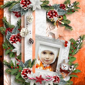A winter in white and peps colors