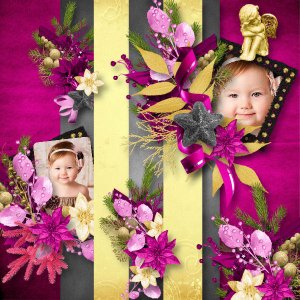 christmas in gold and pink