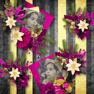 christmas in gold and pink