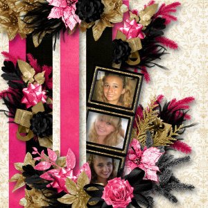 christmas in gold and pink