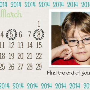 March Unlined Card