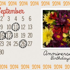 September Unlined Card