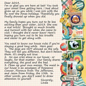 Week 2- Letter to 2014