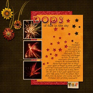 Pops of fire in the sky