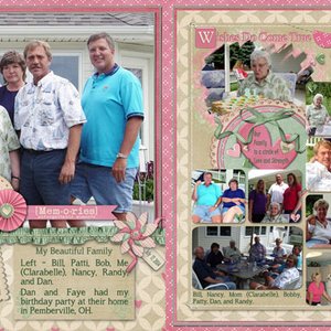 81st Birthday Memories 2 page layout