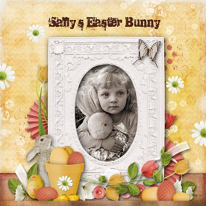Sally with her Easter bunny