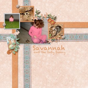 Savannah and the baby bunny