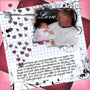 "Love" Feb Progressive Scrap