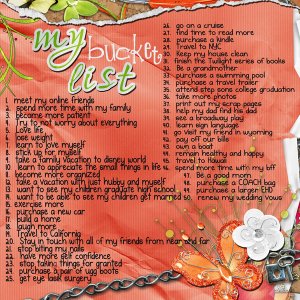 My Bucket List