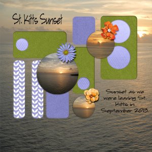 St. Kitts Sunset - May 2014 Template 1 Challenge