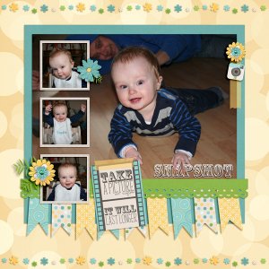 Pretty in Green - Picture this / Template: Scrapping with Liz - Songbird TP