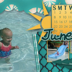 MissK on the water slide