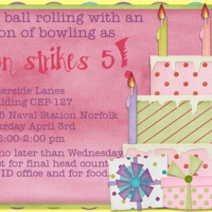 Addison's birthday invitation