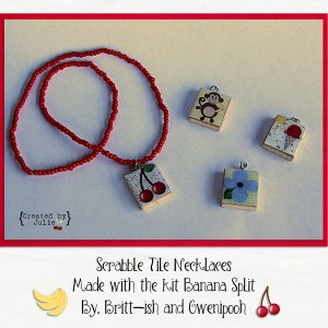 Scrabble tile necklaces
