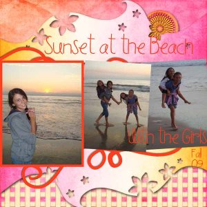 Sunset at the Beach with the Girls