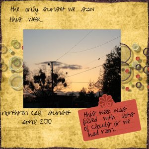 the only sunset we saw....
