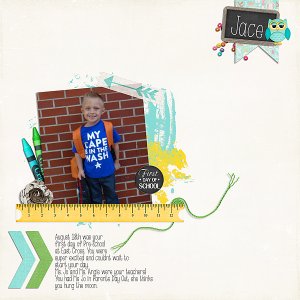 Jaces First day of Preschool 2014