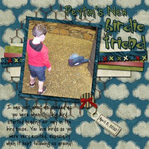 Peyton's New Birdie Friend