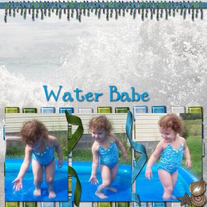 Water Babe- April Progressive Scrap