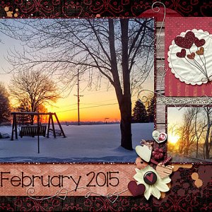 February calendar topper