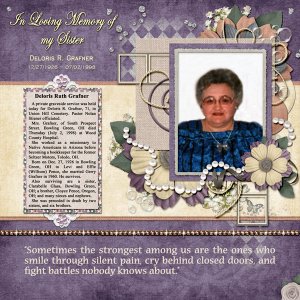 In loving Memory of my Sister