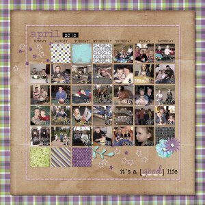 April Summary/Calendar Page