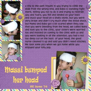 Massi Bumbed her Head