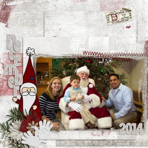 Family photo with Santa